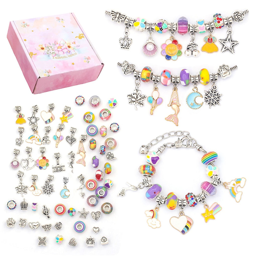 📿The Stunning Girl’s Pandora Style Crystal Jewelry Making Sets – Perfect For Girls of ALL AGES!🌈