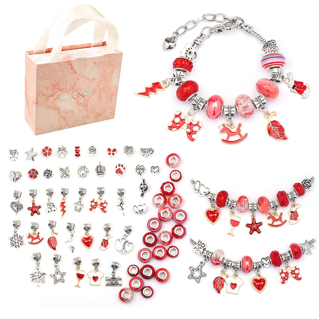 📿The Stunning Girl’s Pandora Style Crystal Jewelry Making Sets – Perfect For Girls of ALL AGES!🌈