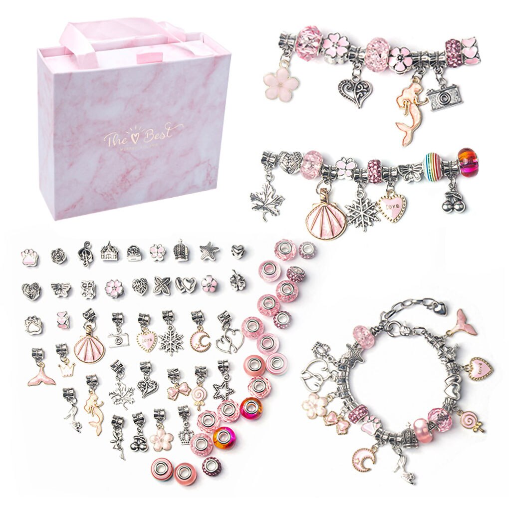 📿The Stunning Girl’s Pandora Style Crystal Jewelry Making Sets – Perfect For Girls of ALL AGES!🌈