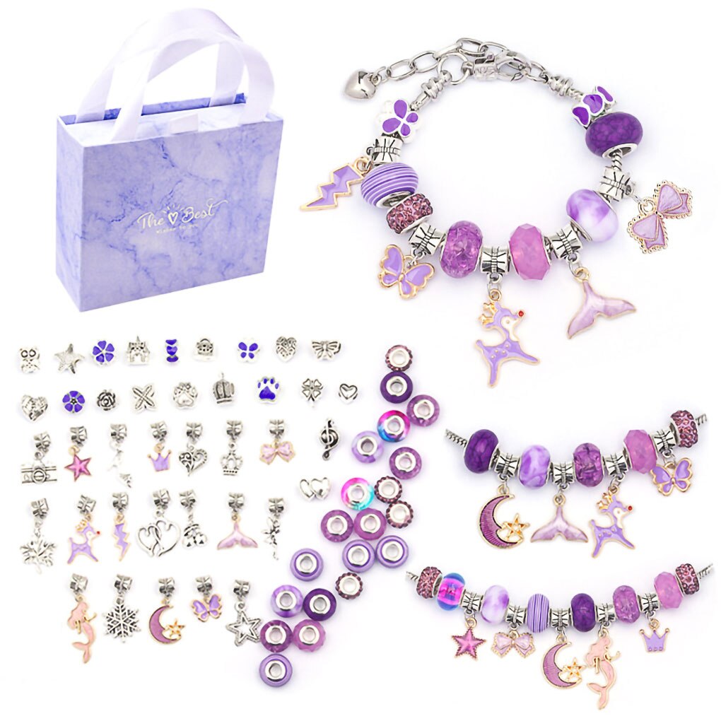 📿The Stunning Girl’s Pandora Style Crystal Jewelry Making Sets – Perfect For Girls of ALL AGES!🌈